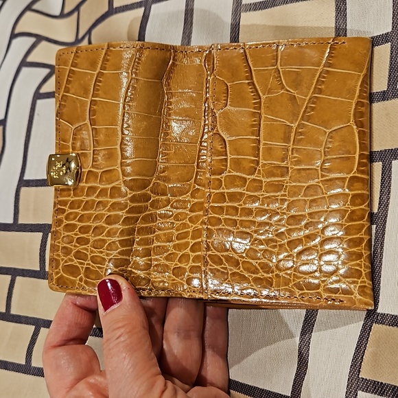 RALPH LAUREN COIN/CREDIT CARD HOLDER   CAMEL LIZARD LIKE - Picture 5 of 13